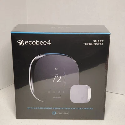NEW Ecobee 4 Smart Programmable Thermostat - Alexa/HomeKit/SmartThings  - Image 1 of 4