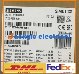 Siemens Servo motor 1FL6052-2AF21-2LB1 Fast shipping with warranty - Picture 1 of 1