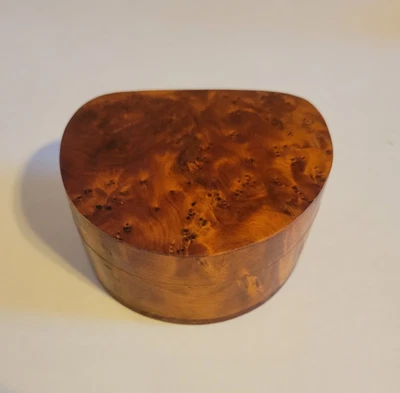 Thuya Gorgeous Burl Wood Small Trinket Jewelry Box Hinged - Image 1 of 4