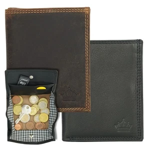 Geldbörse Wiener Schachtel Portemonnaie Echt Leder Börse Geldbeutel RFID MANZA® - Bild 1 von 13