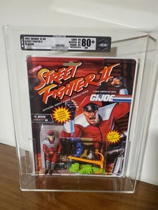 1993 vintage AFA 80+ Hasbro GI Joe M BISON figure STREET FIGHTER toy SEALED moc - Picture 1 of 10