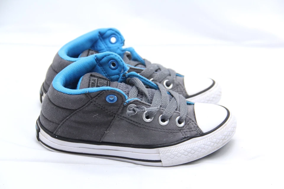 Converse All Star Zapatos Mid Top Zapatos Niños Juniors Talla 12 Gris Azul Tenis Foto 1 de 4