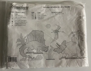 Neuer Herrschners Dinosaurier Kissenbezug gestempelt Kreuzstich - Bild 1 von 2