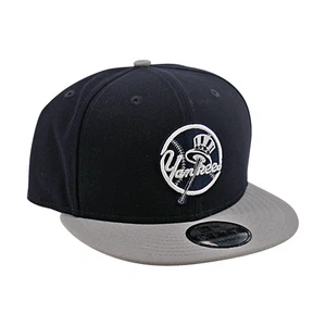 New York Yankees New Era Baseball Hat Cap 9FIFTY Snapback Road Navy Gray - Picture 1 of 3