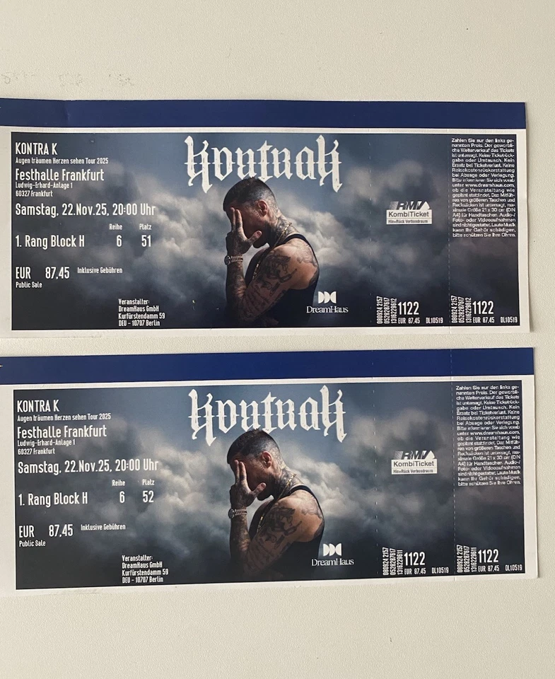 Kontra K Karten Festhalle Frankfurt 22.Nov.25 um 20 Uhr - Bild 1 von 1