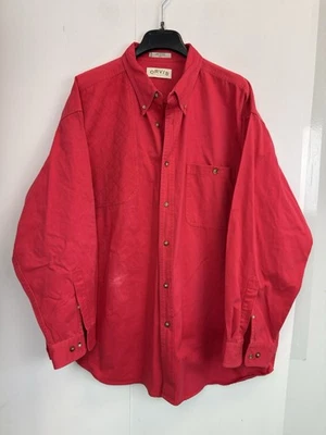 Orvis Long Sleeve Cotton Red Twill Quilted Hunting Safari Shooting Shirt XXL - Image 1 of 4