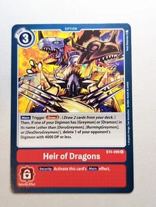 Heir of Dragons BT4-099 U - Great Legend - Digimon - Picture 1 of 1