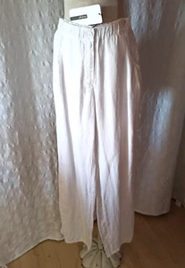 Leinen Hose Damen Backstage Bonita Gr.-S- 36,38 Farbe White Taschen Weiss - Bild 1 von 7