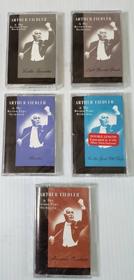 5 Arthur Fiedler & The Boston Pops Orchestra Cassettes SEALED 1 opened - Image 1 of 4