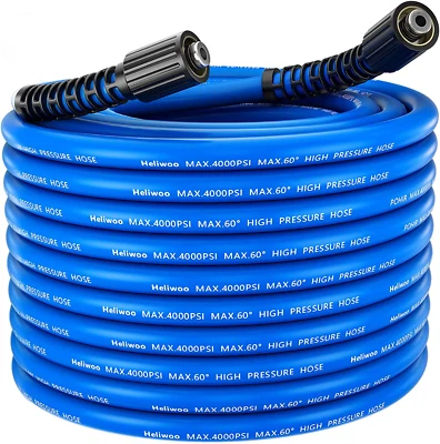 25FT x 1/4" Flexible Pressure Washer Hose 4000 PSI M22 Fittings Gas & Electric - Image 1 of 4