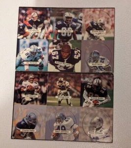 1990’s Dallas Cowboys 12 Rare Uncut Vintage  Milkcap POGS Sheet - Set Of Two - Picture 1 of 4