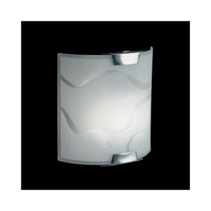 Applique da parete lampada in vetro decorato design moderno cromo - Imagen 1 de 1