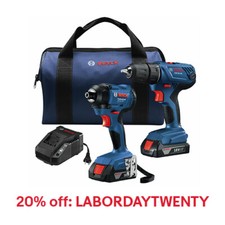 Bosch GXL18V-26B22-RT 18V Drill and Impact Driver Kit Certified Refurbished