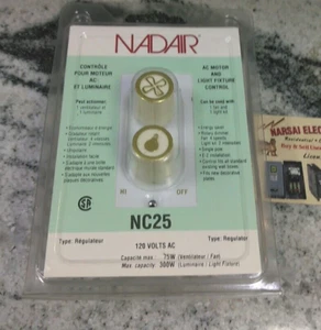 NADAIR NC25 ,AC MOTOR & LIGHT FIXTURE CONTROL 300W 120V USE FOR FAN &LGHT(L101 - Picture 1 of 10