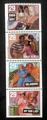 1993 Broadway Musicals 29 Cent 29c Stamp Booklet of 4 Scott# 2767-2770 - Image 1 of 4