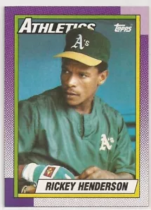 1990 Topps Rickey Henderson #450 Oakland Athletics - Picture 1 of 2