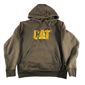 Felpa con cappuccio Cat Caterpillar Brown Fade taglia S maglione pesante ricamato Travis Scott - Foto 1 di 8