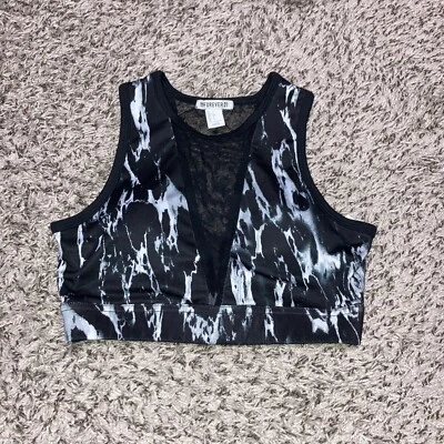 Sujetador deportivo Forever 21 talla pequeña blanco y negro Foto 1 de 3