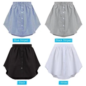 Women Mini Skirt Shirt Extenders Adjustable Layering Fake Top Lower Sweep M-2XL - Picture 1 of 17
