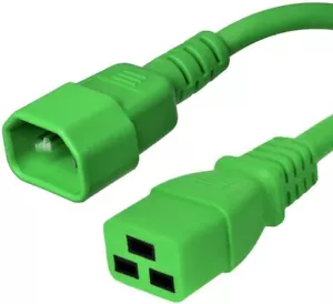CONFEZIONE DA 20 LOTTO 8 piedi IEC C14 - C19 cavo di alimentazione verde 14AWG 15A/1875W 100-250V 2,4 M - Foto 1 di 1
