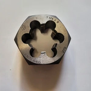 1-1/4" BSF DADO / DIENUT (MANO DESTRA), HSS, 2,22" AF, Made in England - Foto 1 di 3