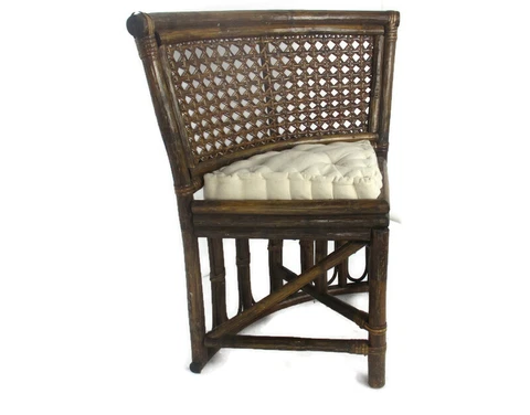 Vintage Bamboo Rattan Rush Back  Child chair  Wicker Cover