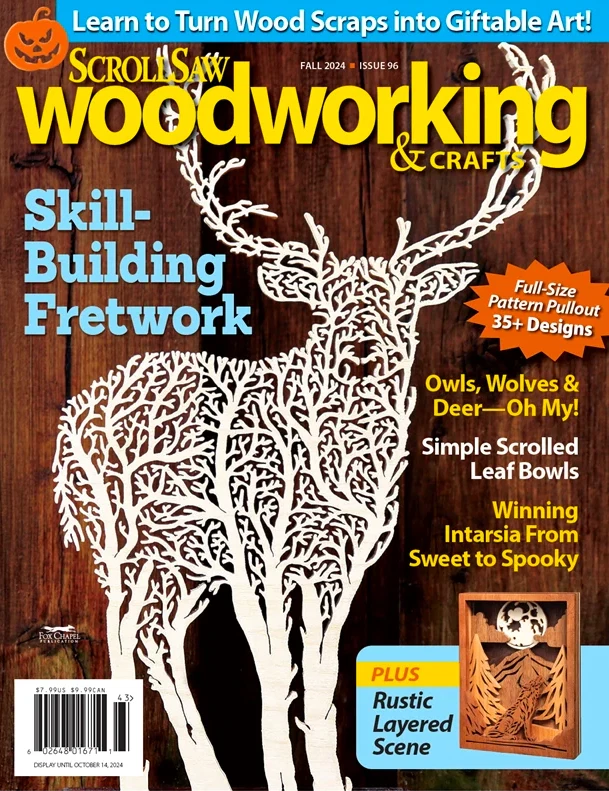 SCROLL SAW WOODWORKING & CRAFT ISS.96 FALL 2024 | OWLS, WOLVES & DEER - Image 1 of 1