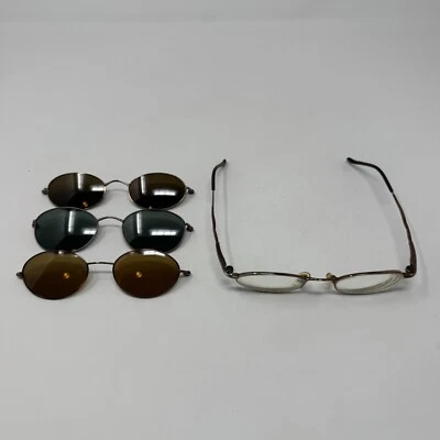 Gafas de sol vintage con lentes magnéticas intercambiables monturas redondas hippy Foto 1 de 4