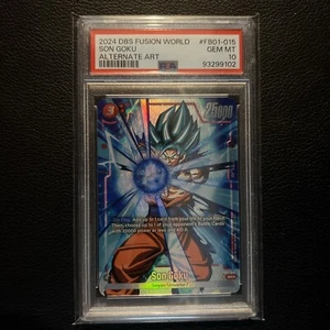 Dragon Ball Super Card PSA 10 Son Goku Fusion World Alt Art 2024 Holo FB01-015 - Picture 1 of 2