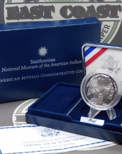 2001 "P" Proof *BUFFALO* Commemorative SILVER Dollar $1 Box & COA ECC&C, Inc. - Picture 1 of 5