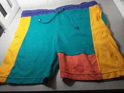 VTG 1990's Different World Style Color Blocked Shorts SZ Small - Image 1 of 4