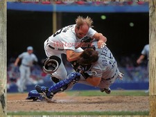 MLB Detroit Tigers Kirk Gibson Collision at the Plate Color 8 X 10 Photo Picture