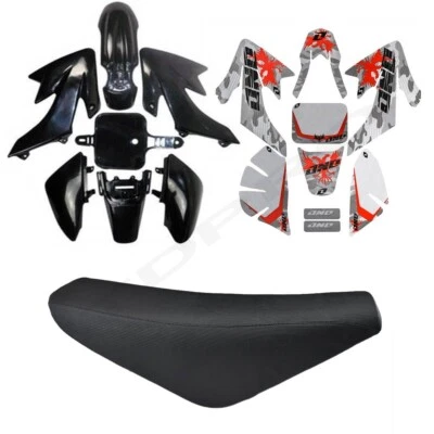 Kit de Plásticos Gráficos + Asiento Para Honda CRF50 XR50 Coolster 110CC 125CC Pit Bike Foto 1 de 4