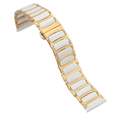 Correa de reloj de acero inoxidable de cerámica inteligente de liberación rápida 16-22 mm Foto 1 de 4