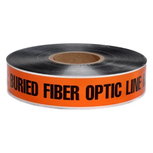 Presco Underground Detectable Tape: 2 in. x 1000 ft. (CAUTION BURIED FIBER OPTIC - Picture 1 of 4