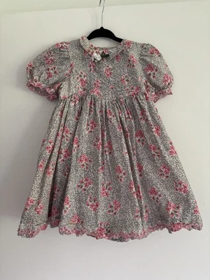 Vintage Neiman Marcus Black White And Pink Floral Dress 2T - Image 1 of 4