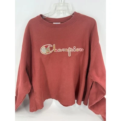 Sudadera Champion tejido inverso cuello redondo para mujer 2XL 2XG corte deletreado Foto 1 de 4