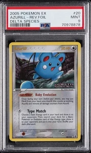 2005 Pokemon EX Delta Species #20 Azurill - Reverse Foil PSA 9 - Bild 1 von 2