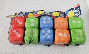 New Foam Dice 5 Packs Total of 10 Dice 2¼" Each Dice - New Factory Sealed - Picture 1 of 7