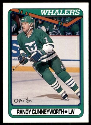 1990-91 O-Pee-Chee Randy Cunneyworth Hartford Whalers #67 - Image 1 of 2