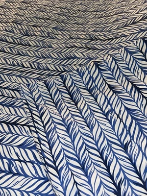 Funda nórdica Pottery Barn completa/queen trenza algodón azul blanco costero abstracto Foto 1 de 4