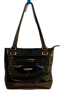 Stone Mountain Leder Schulter Handtasche zweifarbig mehrere Taschen klassisch zeitlos - Bild 1 von 13