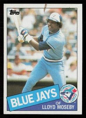 Tarjeta de béisbol Lloyd Moseby 1985 Topps #545 Toronto Blue Jays Foto 1 de 2