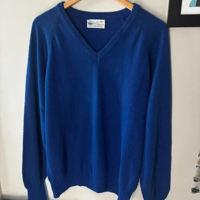 Vintage 1970s True Vintage Pickering Orlon Acrylic Sweater Blue Womens Size XL - Image 1 of 4