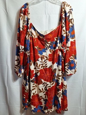 Mini Vestido MAURICES Babydoll Calado Talla Grande XXL Floral Boho Tropical Y2K Playa Foto 1 de 4