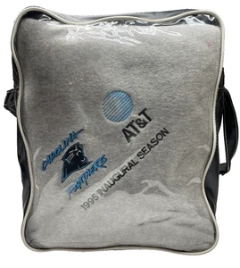 1995 Inaugural Season Carolina Panthers Stadium Fleece Throw Blanket W Bag NOS - Picture 1 of 4