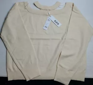 525 America Born in Bklyn Pullover mit Kragen cremefarben Größe X-Large neu mit Etikett - Bild 1 von 6
