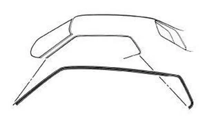 NEW! 1971 -1972 - 1973 Mustang Coupe & Fastback Roof Rail Weatherstrip Seal Pair - Picture 1 of 8