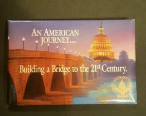 An American Journey Clinton Inauguration Button 3 Inches by 2 Inches - Picture 1 of 1