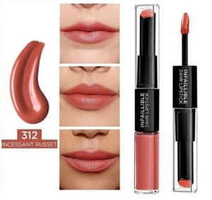 L'Oreal Paris Infallible 24HR 2 Step Lipstick 312 Incessant Russet - Picture 1 of 2
